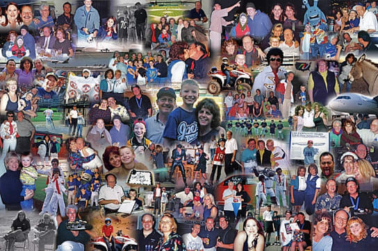 Personalized and unique 50th anniversary blended collage
