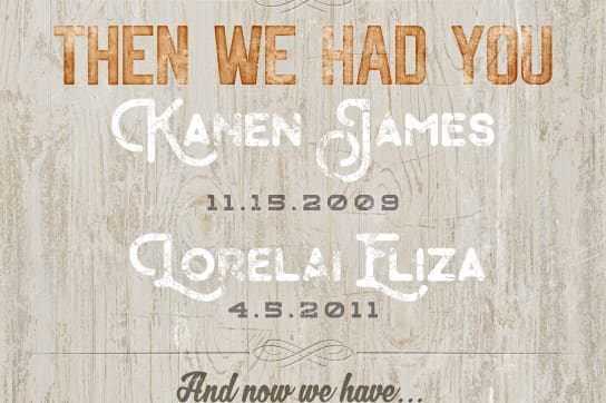 Custom anniversary loving quotes printed on wood, glass, metal