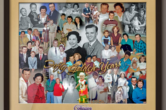 50th wedding anniversary photo collage gift