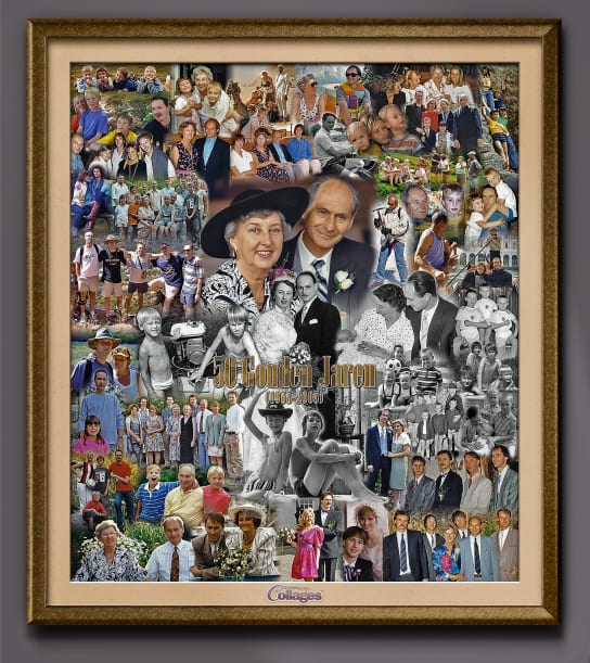 50 golden years wedding anniversary photo collage gift idea