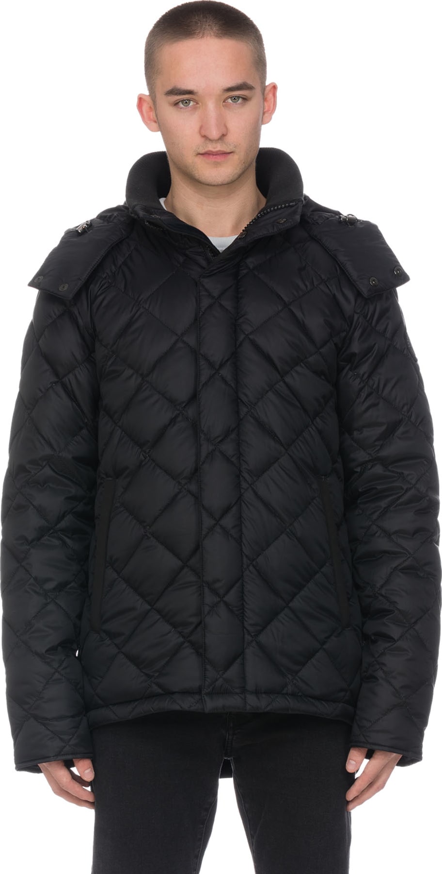 hendriksen slim fit quilted down coat
