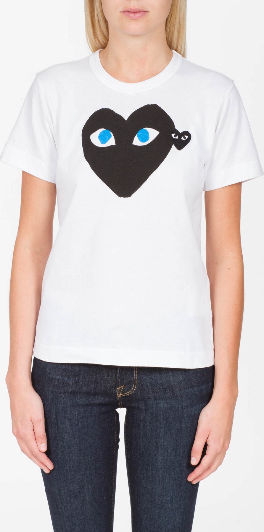cdg black heart blue eyes