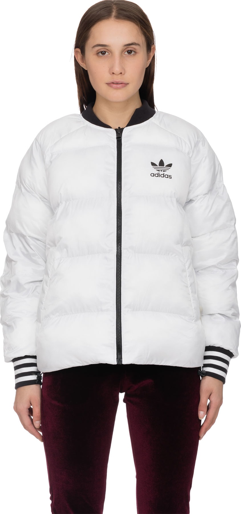 white adidas puffer jacket