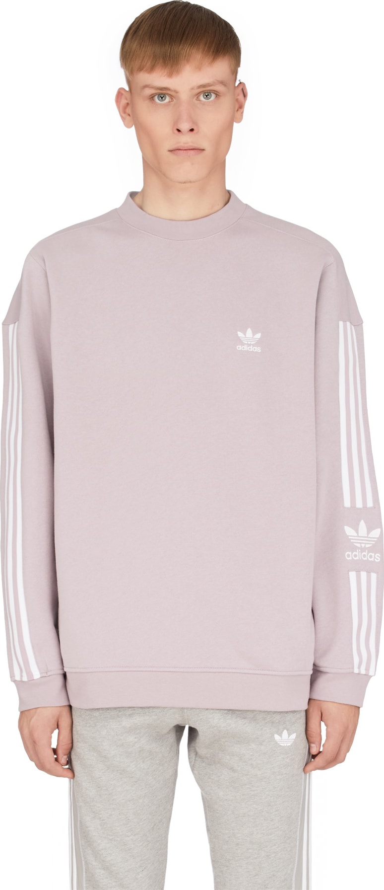 adidas lock up logo crew neck sweatshirt