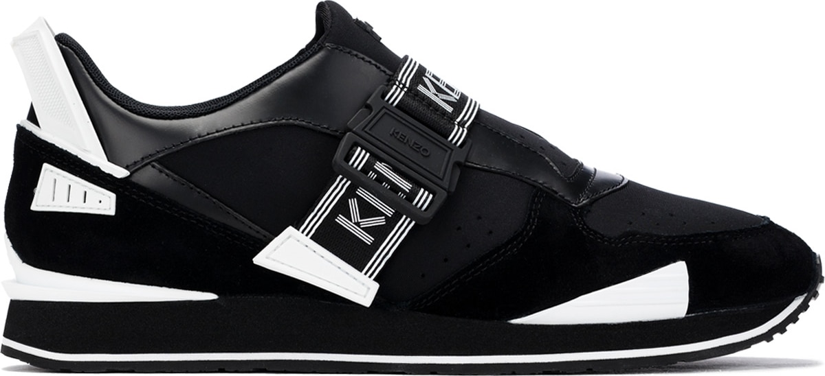 Kenzo: K-Run Sneakers - Black | influenceu