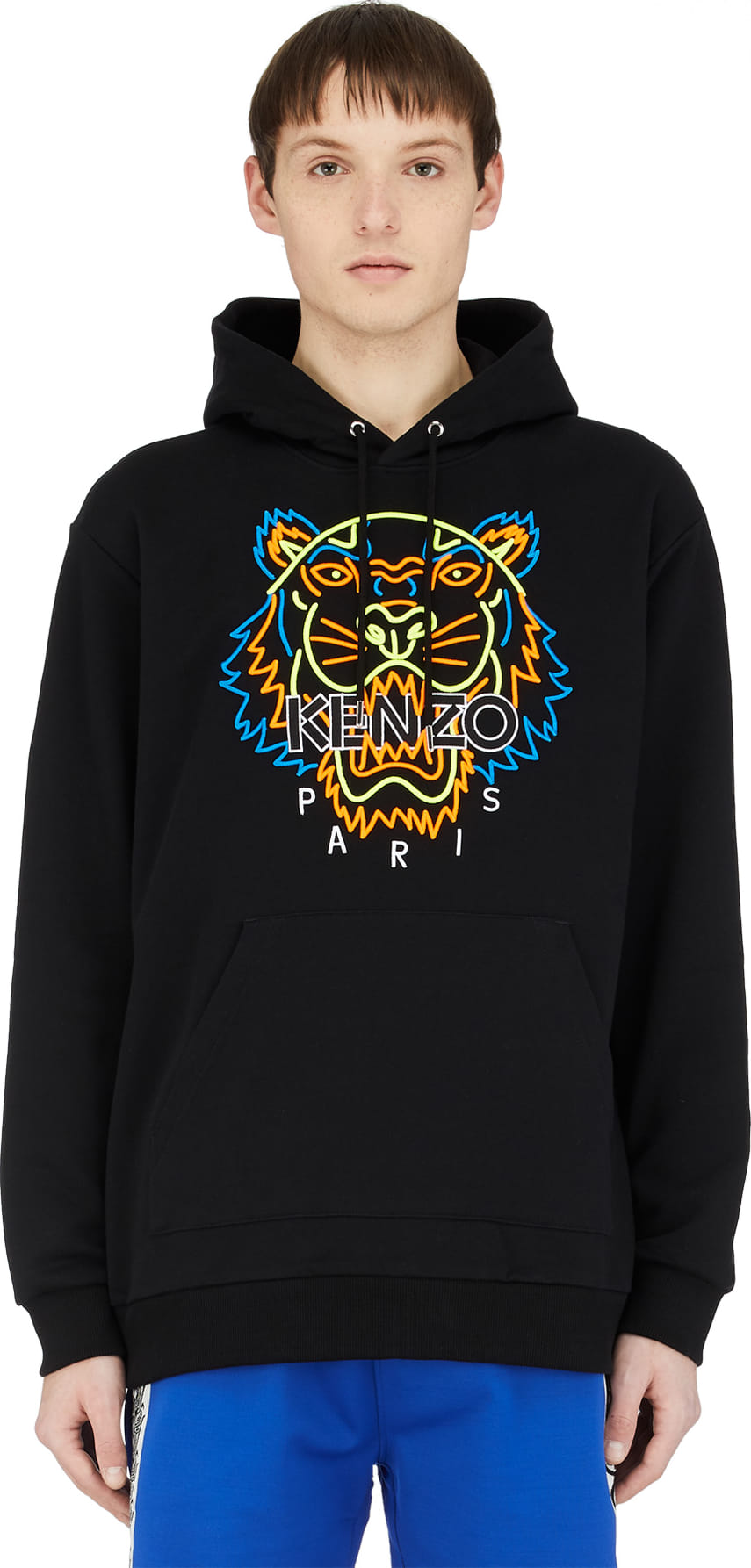 Kenzo: Neon Tiger Hoodie - Black 