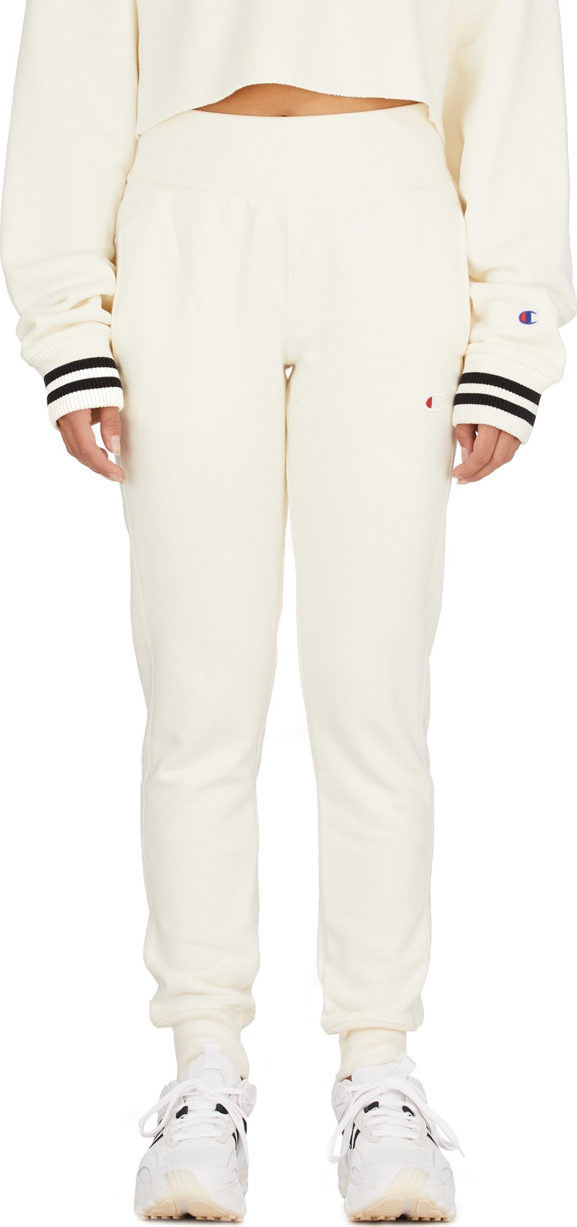 champion chalk white joggers