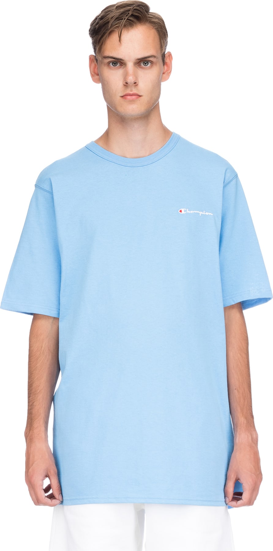 swiss blue champion t shirt