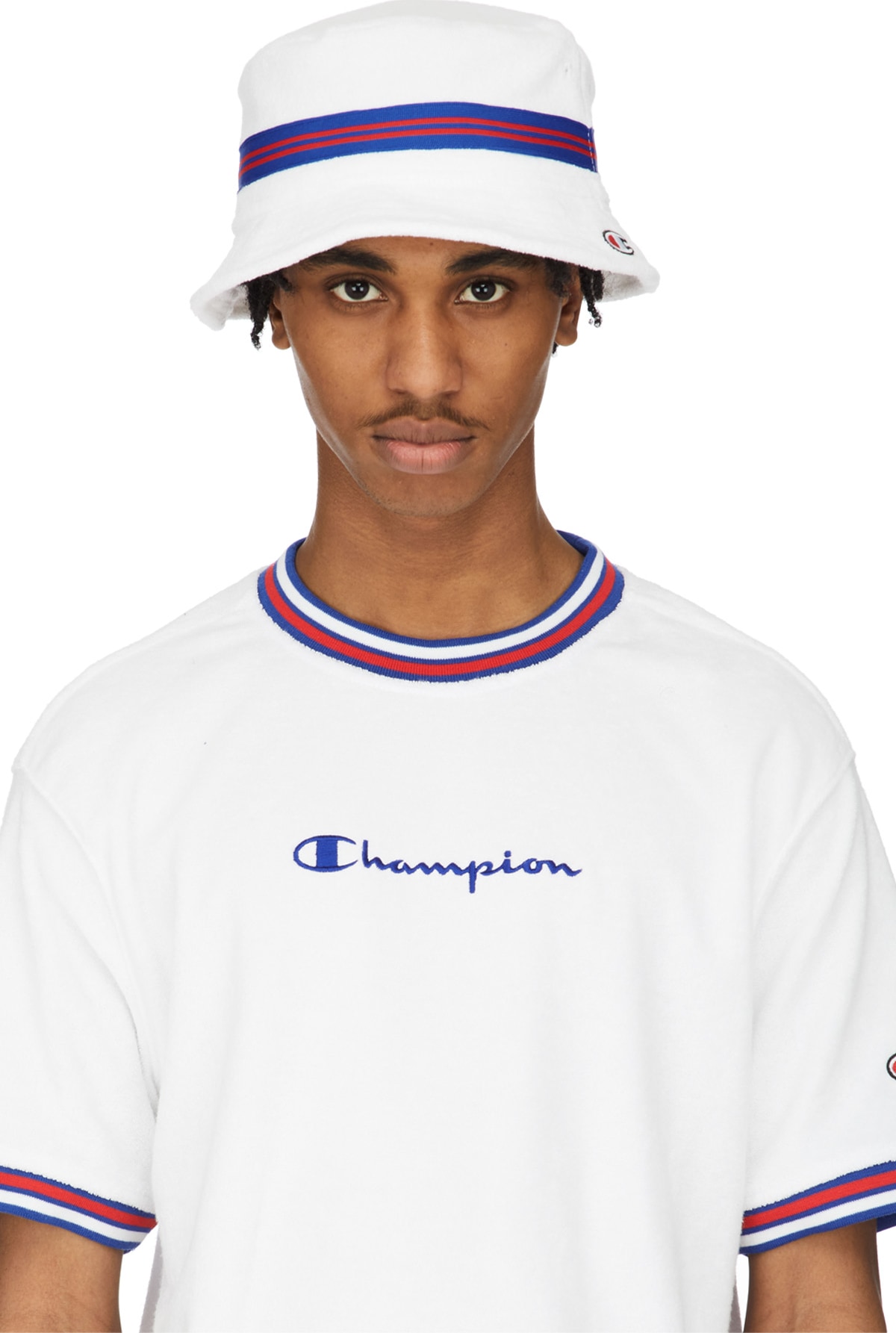 champion bucket hat white