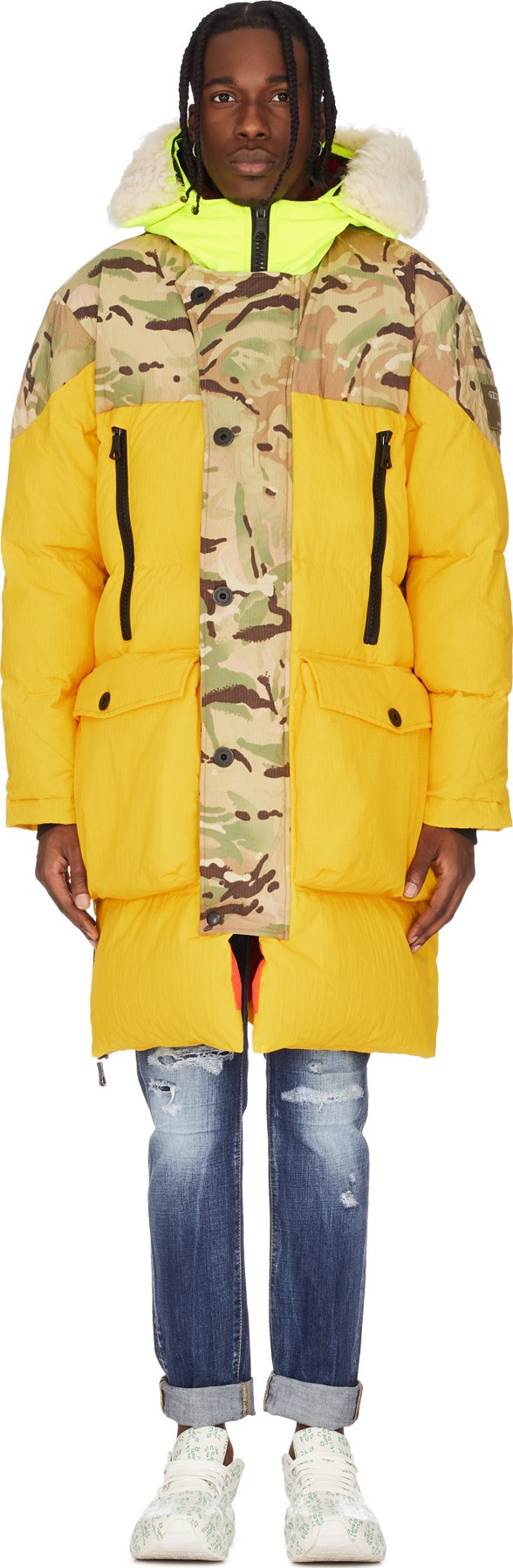 Griffin - Sleeping Bag Coat  Jackets men fashion, Long coat men, Yellow  camo