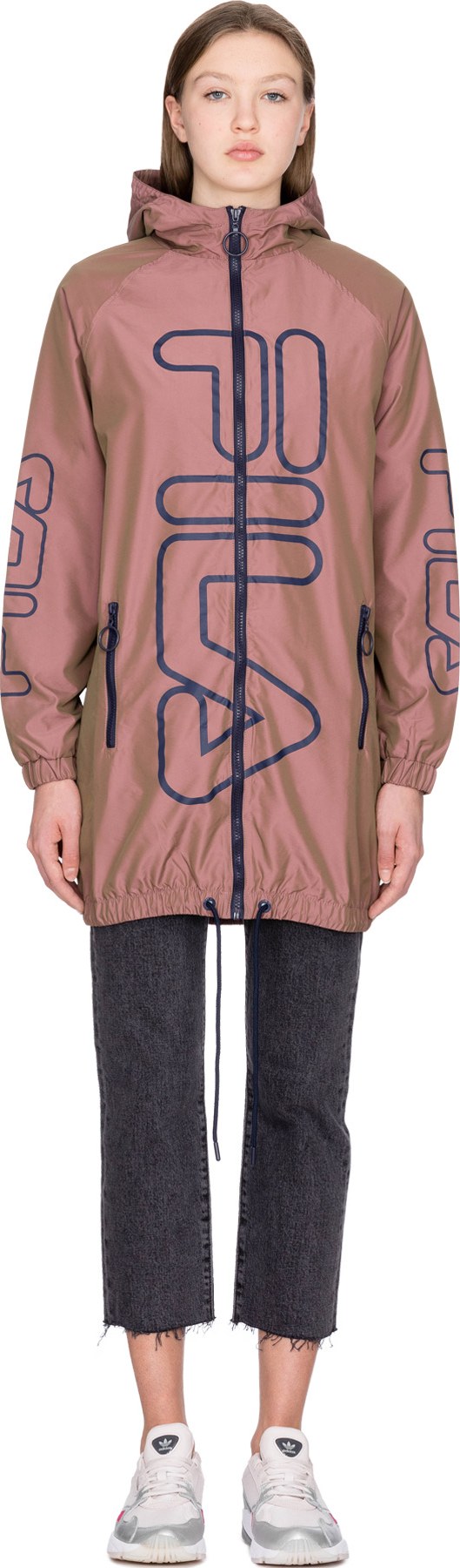 pink fila coat