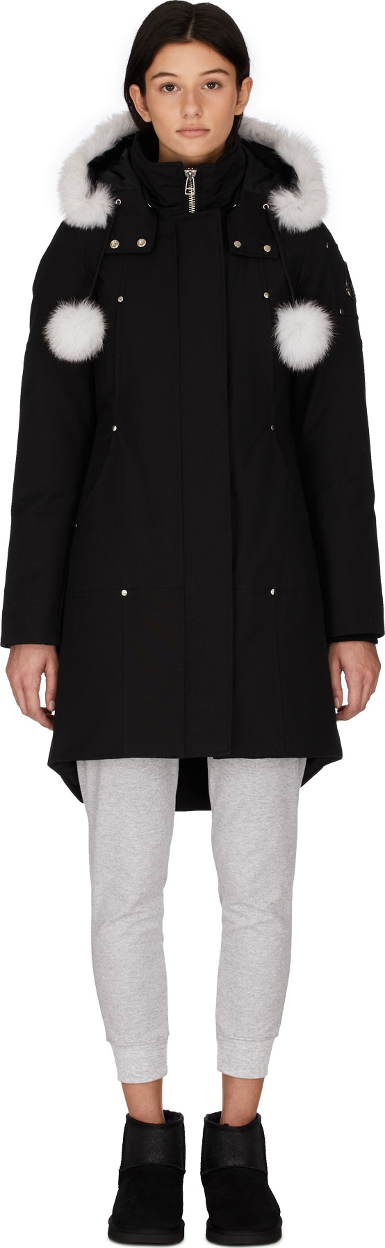 Moose Knuckles: Stirling Parka - Black/Natural | influenceu