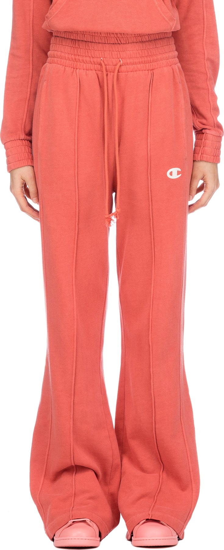 Champion Vintage Dyed High Waist Fleece Wide Leg Sweatpants Picante