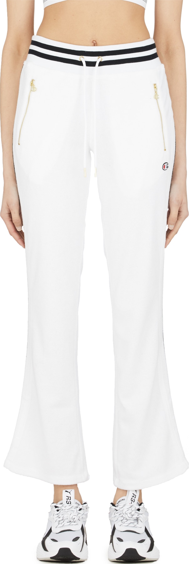 Champion Terry Cloth Warm up Slim Flare Pants influenceu