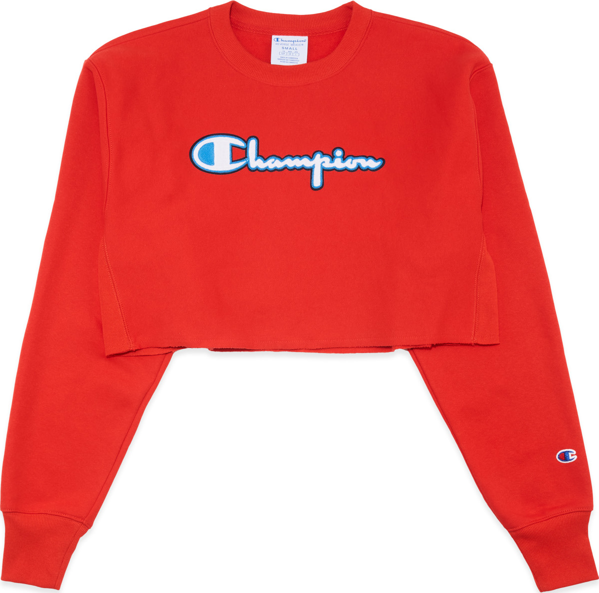 champion red cropped sweater