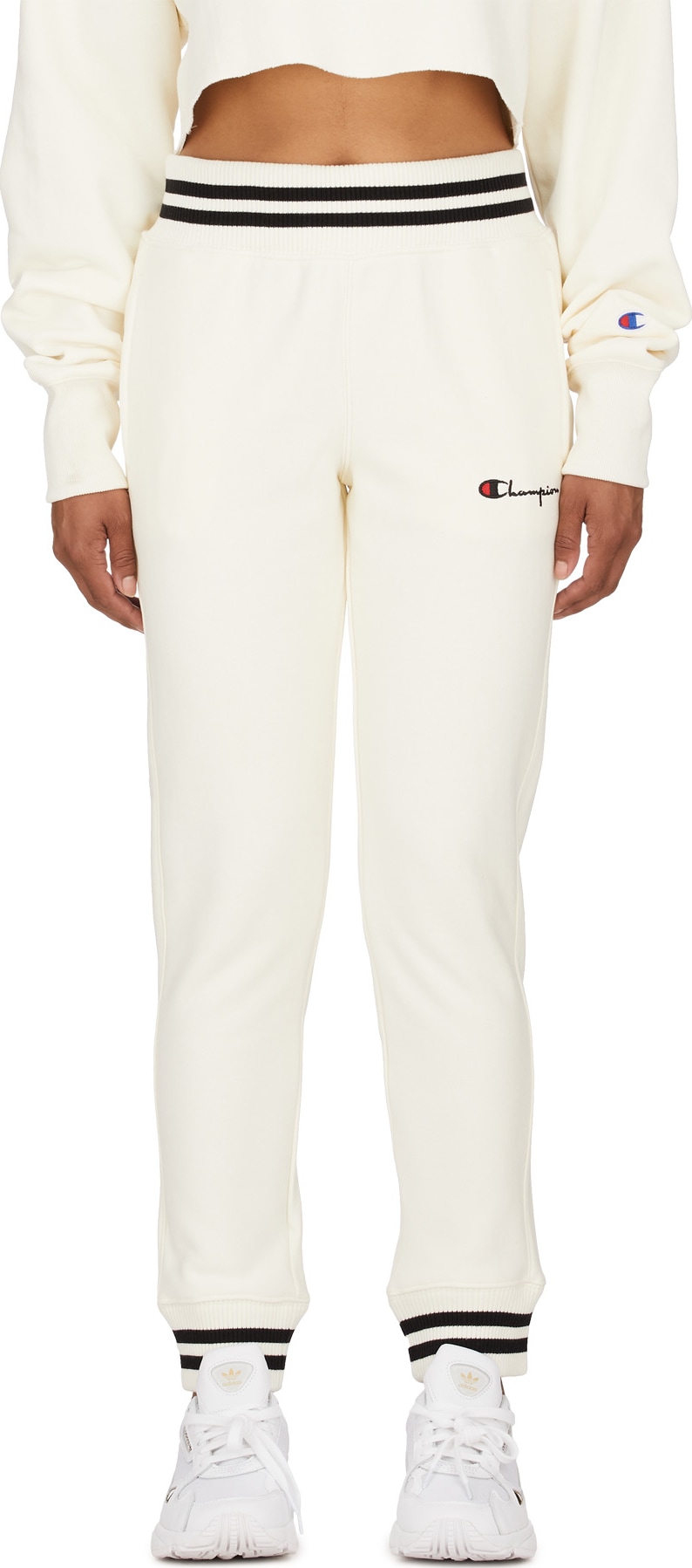 champion chalk white joggers