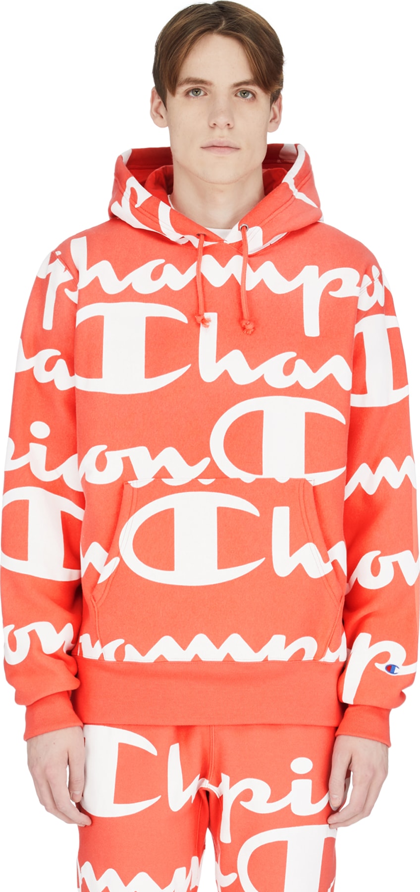 champion hoodie papaya