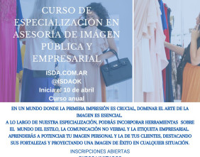 CURSO DE ESPECIALIZACIÓN en Asesoría de imagen pública y empresarial.