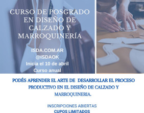 CURSO DE POSGRADO en Diseño de calzado y marroquinería