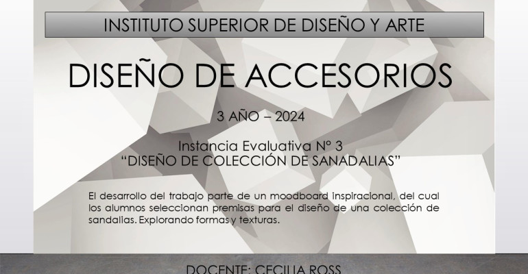 CARRERA: TECNICATURA SUPERIOR EN DISEÑO DE MODA, TEXTIL E INDUMENTARIA