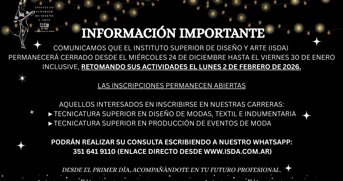 CARRERA: TECNICATURA SUPERIOR EN DISEÑO DE MODA, TEXTIL E INDUMENTARIA