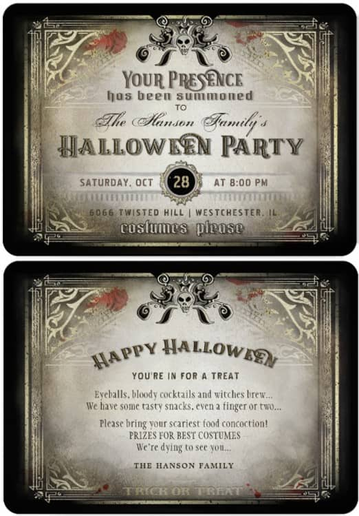 Your Presence has been Summoned Halloween Party Invitation