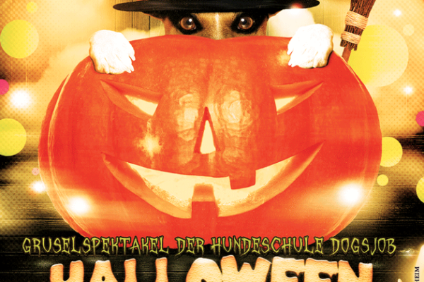 Flyer Halloween Mantrailing DOGSJOB Pforzheim Mühlacker Ötisheim