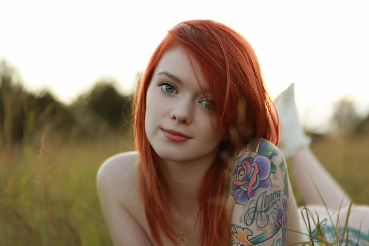 Years redhead girl with very