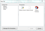 New File dialog