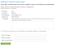 Esri Missing Course Form