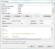 File Templates Dialog
