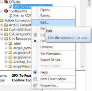 Edit Script Context Menu