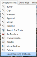 Geoprocessing Menu