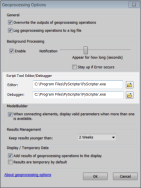 Geoprocessing Options Dialog