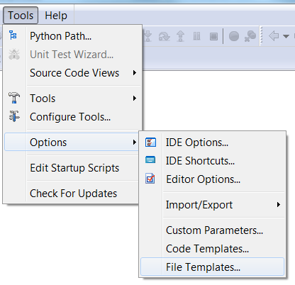 Modify the PyScripter Default Template