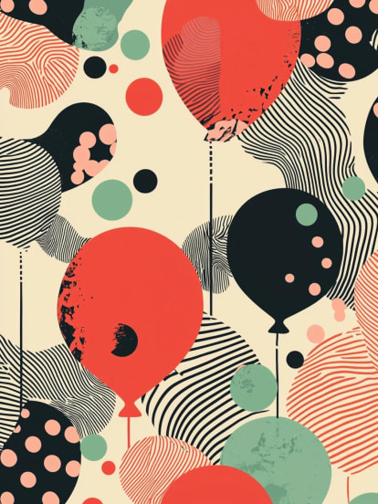 Doğum Günü Balonları Card Design