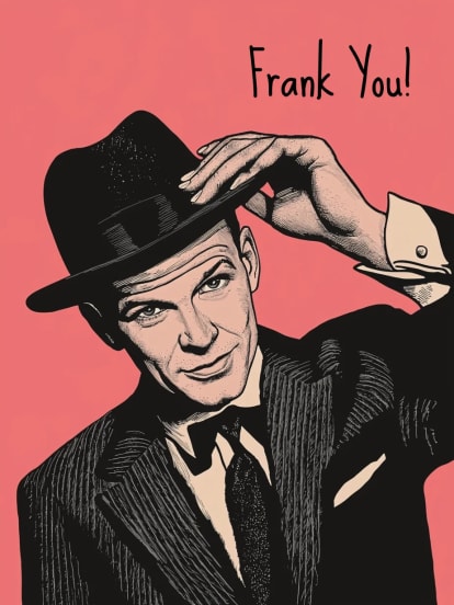 Frank Sinatra Gangster Şapkası Card Design