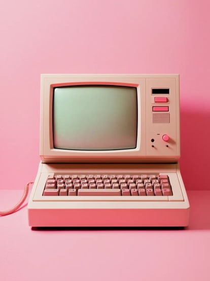 Retro-Computer Card Design