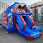 17x12x10ft High A Frame Red And Blue Front Slide Bouncy Combi Castle