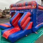 17x12  X 8ft 10 High Party Time Box Castle With Slide