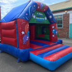 14 X17 A Frame Red And Blue Slide Bounce Combi Castle