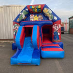 17x12x10ft High A Frame Red And Blue Front Slide Bouncy Combi Castle