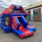 17x12x10ft High A Frame Red And Blue Front Slide Bouncy Combi Castle