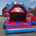 14 X17 A Frame Red And Blue Slide Bounce Combi Castle