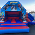 14 X17 A Frame Red And Blue Slide Bounce Combi Castle