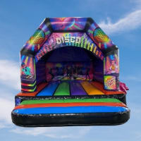 Multi Coloured Disco Bouncy Castle 15ft X 12ft