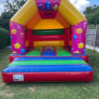 Multicoloured 14 X 12ft Disco Ready Bouncy Castle