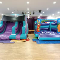 Bouncy Castle And Inflatable Slide Package In Edenham Village Hall
