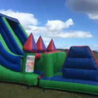 Obstacle Course With Big Slide