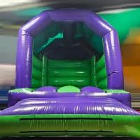 Purple, Green, Plain, Bouncy Castle, Hire, 10x12ft, Liverpool